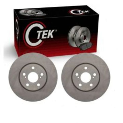 2 pc Centric CTEK Front Disc Brake Rotors for 2009-2014 Toyota Matrix 1.8L L4