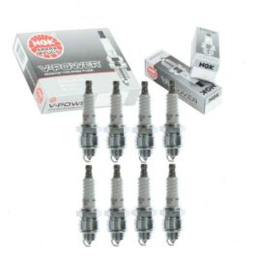 8 pc NGK V-Power Spark Plugs for 1975 International MS 5.6L 6.4L V8