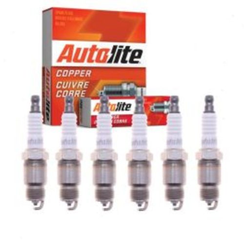 6 pc Autolite Copper Core Spark Plugs for 1987 Chevrolet V10 4.3L V6